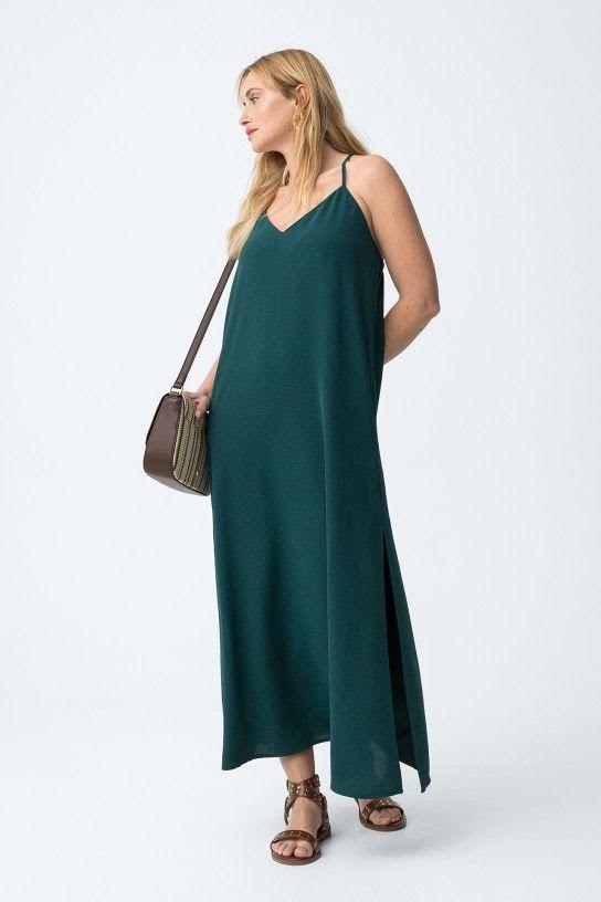 Vestido Slip Esmeralda